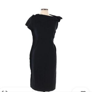 Vintage 2013 Lanvin Jeanne Lanvin  One Shoulder Black Evening Dress